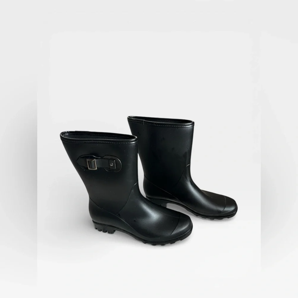 Evshine Women's Mid Calf Rain Boots Waterproof Garden Shoes - Picture 2 of 7
